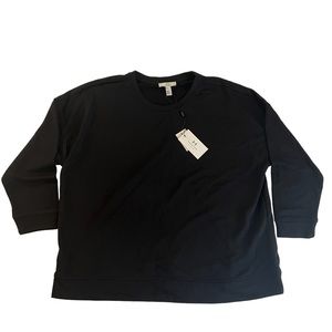 Halston Studio Crewneck Sweatshirt Black Size XL, NWT